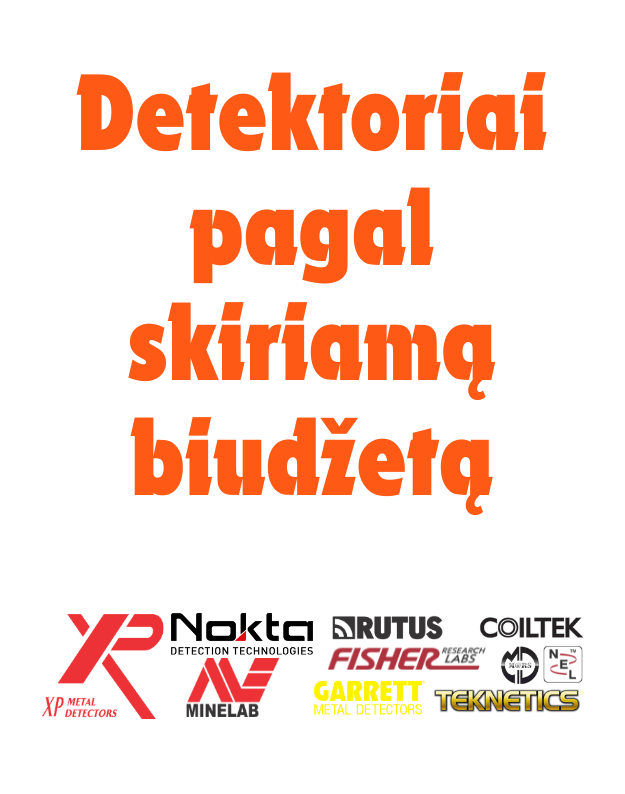 Metalo ieškiklis / detektorius pagal skiriamą biudžetą