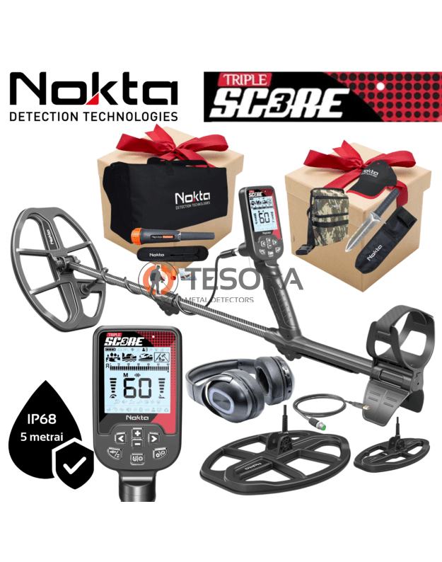 NOKTA SCORE 3 (triple score) PRO PACK metalo detektorius + DOVANOS
