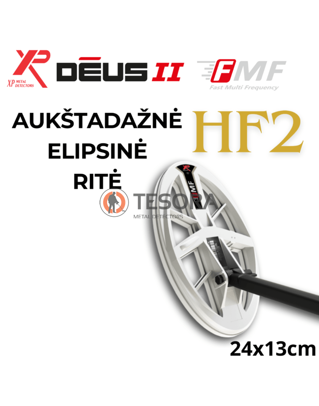 XP DEUS 2 FMF HF2 aukštadažnė elipsinė ritė 