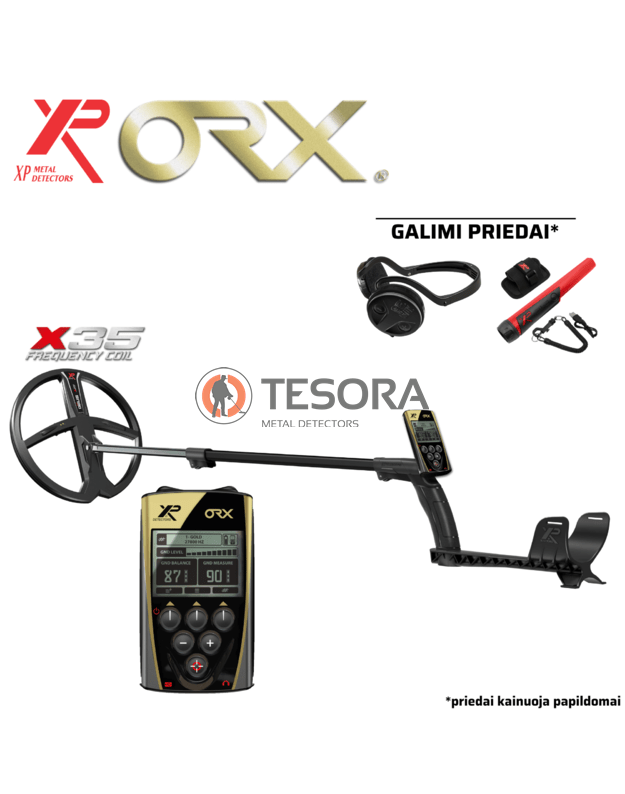 XP ORX metalo detektorius su 28cm X35 rite 