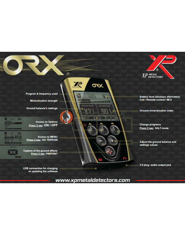 XP ORX metalo detektorius su 28cm X35 rite  2