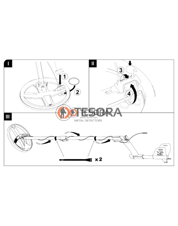 XP DEUS 2 povandeninės antenos (250 cm.) komplektas