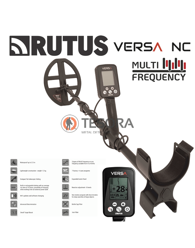 RUTUS VERSA VC metalo detektorius su 28,5cm DD rite + DOVANA SR belaidės ausinės 1
