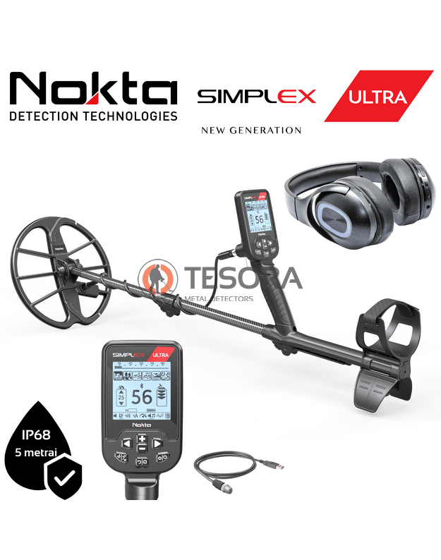 NOKTA SIMPLEX ULTRA WHP metalo detektorius su belaidėmis ausinėmis