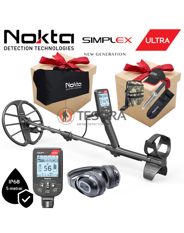 NOKTA SIMPLEX ULTRA WHP metalo detektorius su belaidėmis ausinėmis + DOVANOS