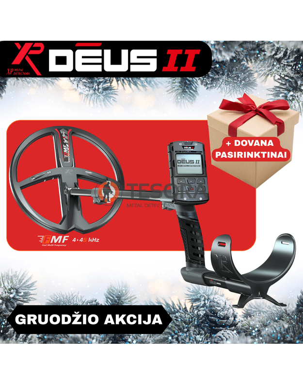 XP DEUS 2 metalo detektorius tik su pultu ir pasirenkama rite + DOVANA