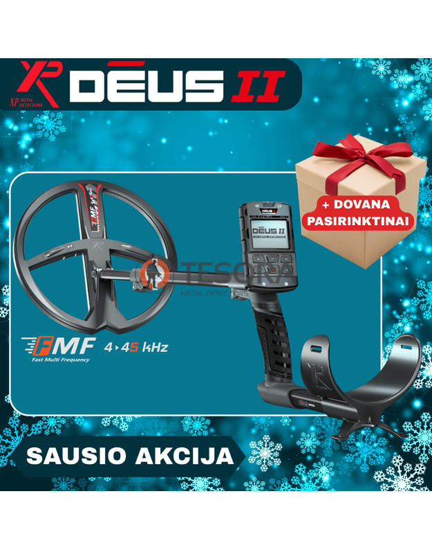 XP DEUS 2 metalo detektorius tik su pultu ir pasirenkama rite + DOVANA