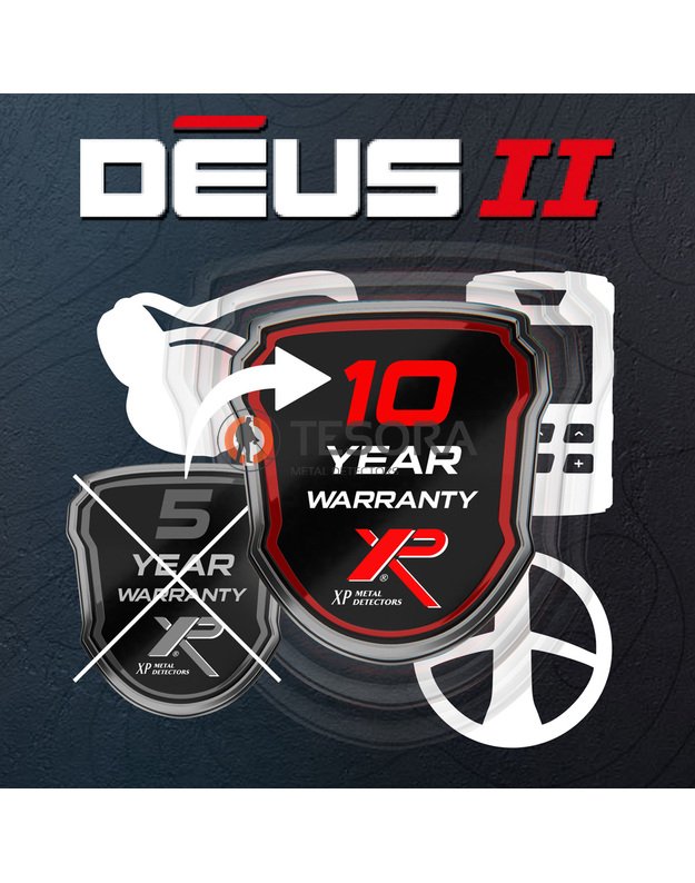 XP DEUS 2 10 metų garantija elektronikai (5+5)