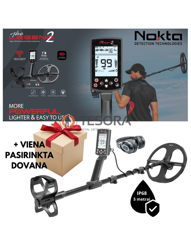 NOKTA LEGEND 2 metalo detektorius + VIENA PASIRINKTA DOVANA!