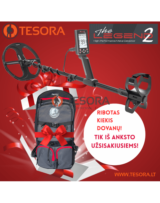 NOKTA LEGEND 2 metalo detektorius + TRANSPORTAVIMO KUPRINĖ DOVANŲ!