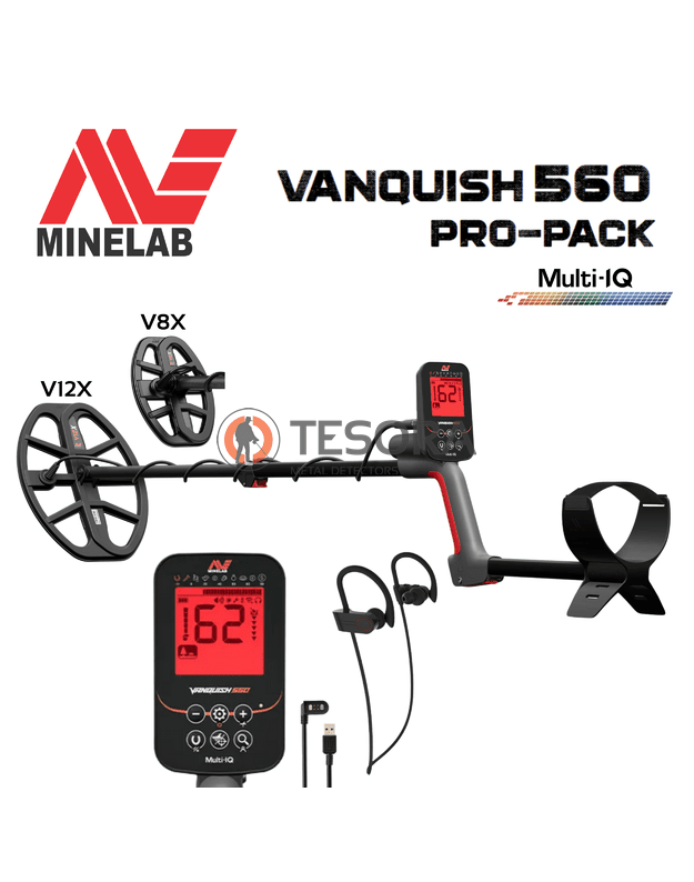 Minelab VANQUISH 560 PRO PACK metalo detektorius (2026m. serija )