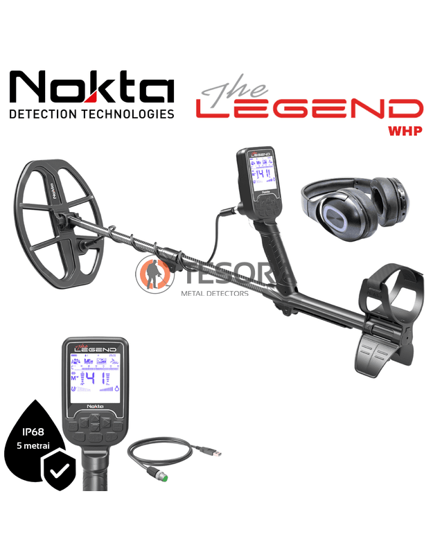 Nokta LEGEND WHP metalo detektorius su LG30 rite ir  belaidėmis ausinėmis