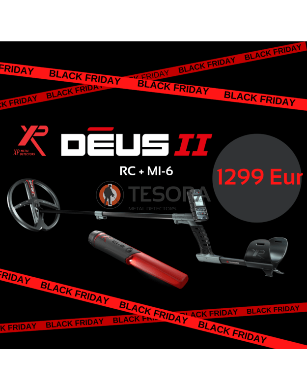 XP DEUS 2 RC metalo detektorius tik su pultu + DOVANA BLACK FRIDAY