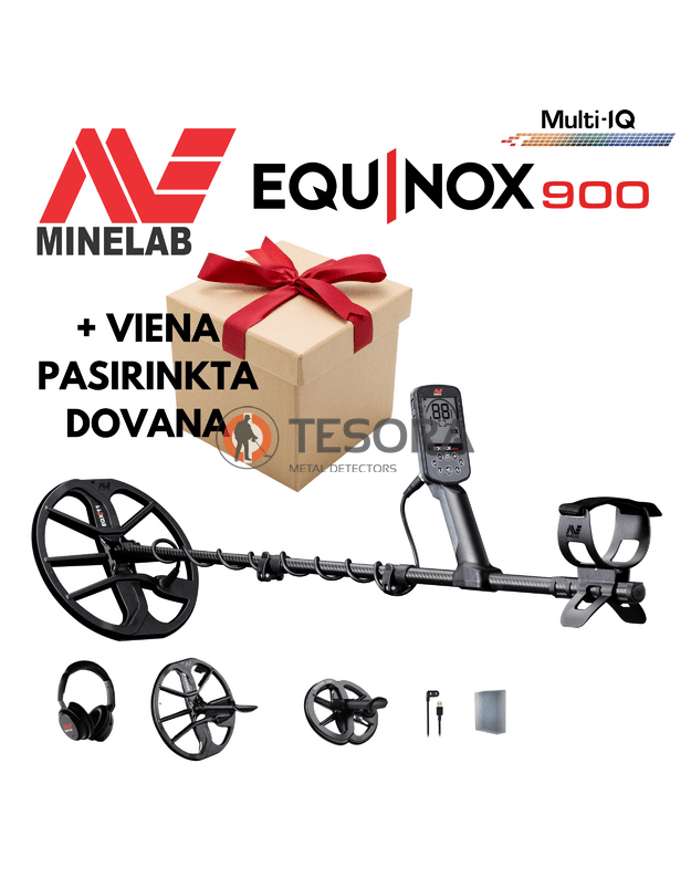 MINELAB EQUINOX 900 metalo detektorius + 1 DOVANA PASIRINKTINAI 