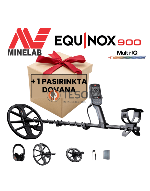 MINELAB EQUINOX 900 metalo detektorius + 1 PASIRINKTA DOVANA 